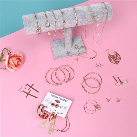 Gold Boho Jewelry Set - Collection with Necklaces, Earrings, Bracelets & Rings - Picture 6 of 7